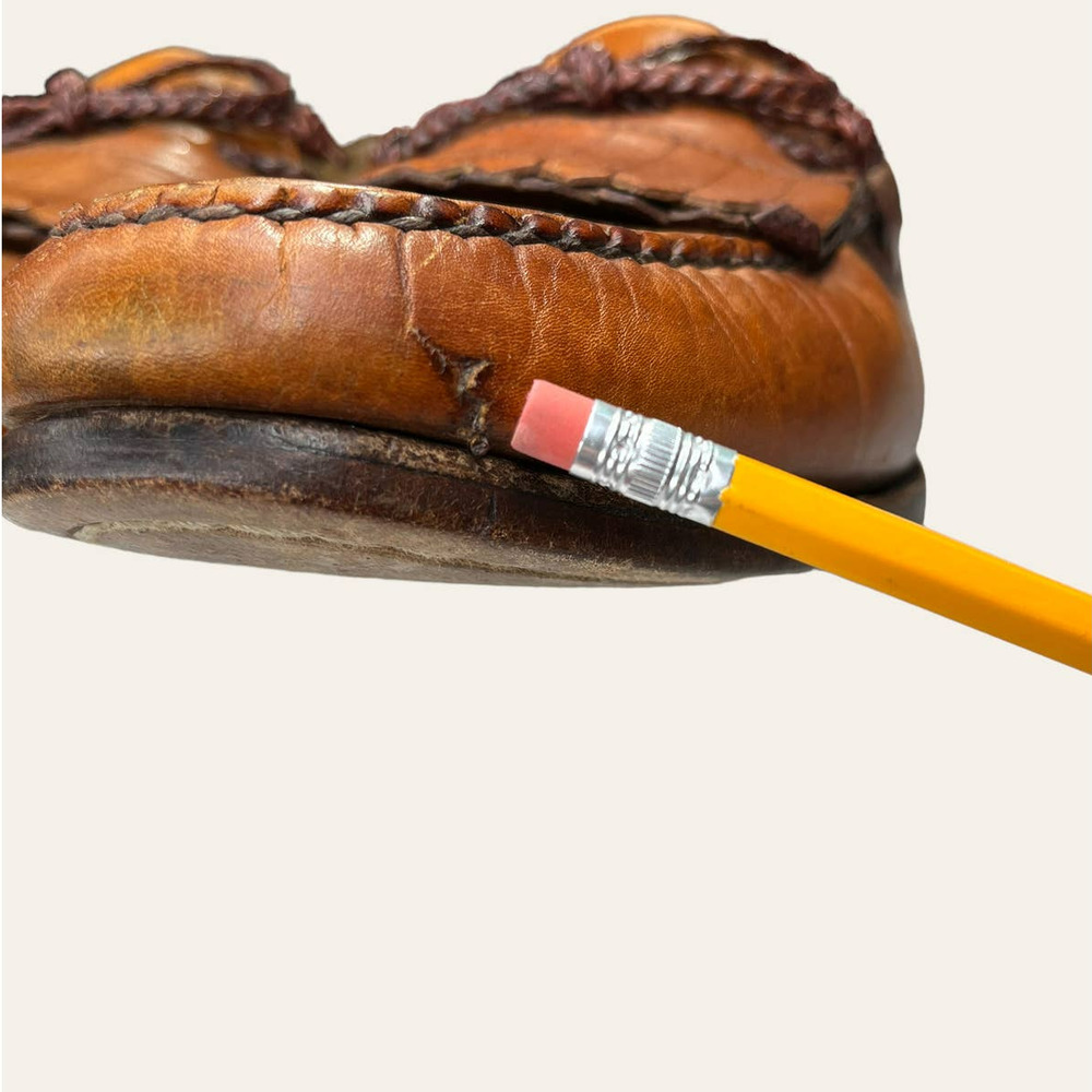 Allen Edmonds Tan Brown Leather Kiltie Tassel Loafers - Picture 9 of 9
